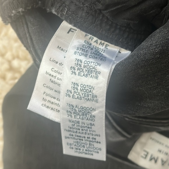 FRAME LE high skinny charcoal coated jeans 25 - Picture 7 of 8